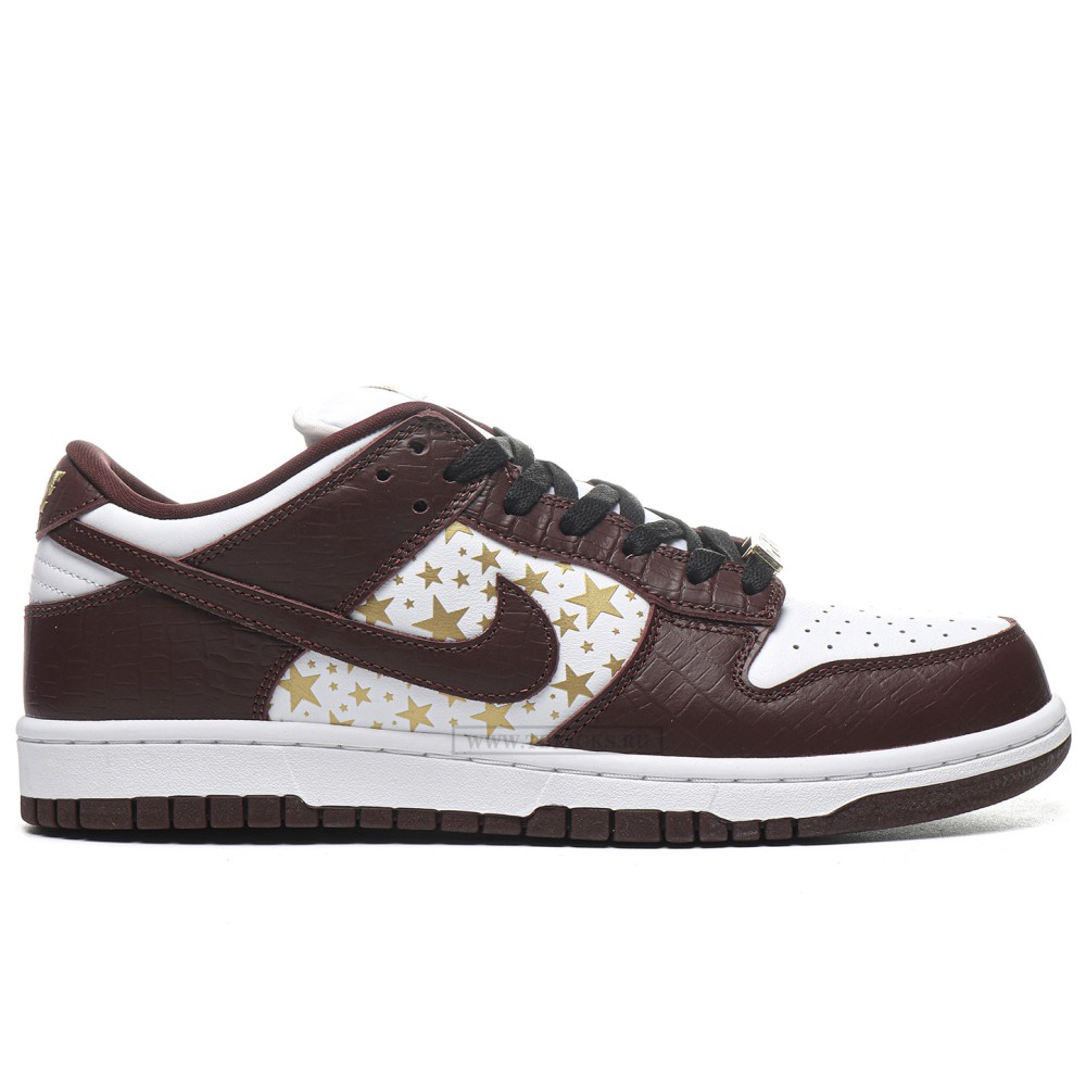 TBkicks Nike SB Dunk Low Supreme Stars Barkroot Brown (2021)
