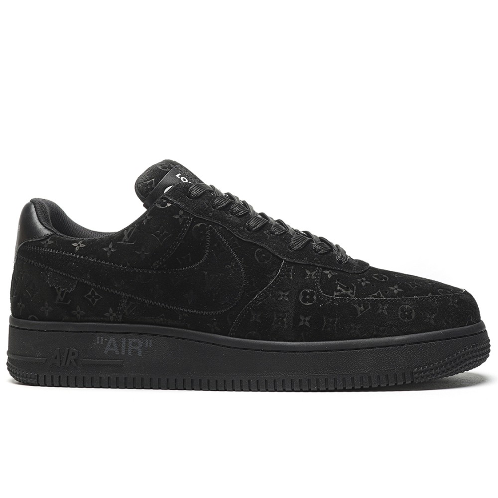 TBkicksLou1s Vu1tton Nike Air Force 1 Low By Virgil Abloh Black
