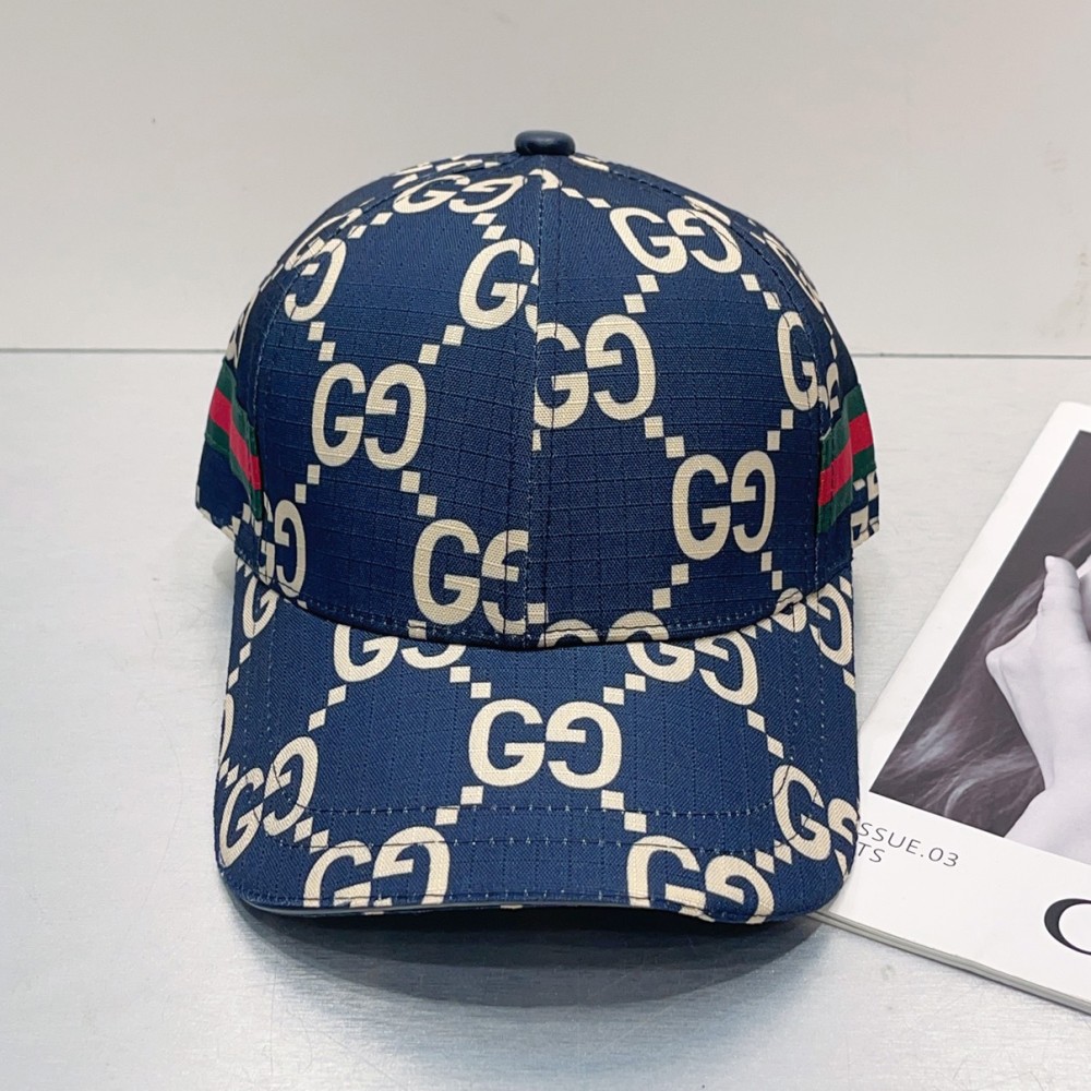 TBkicks GU*CC1 Big Logo Print Hat Blue