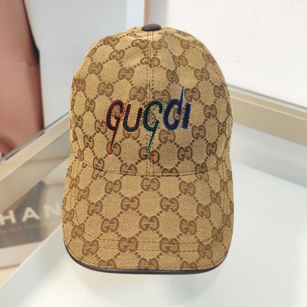 TBkicks GU*CC1 Embroidered Print Hat Brown