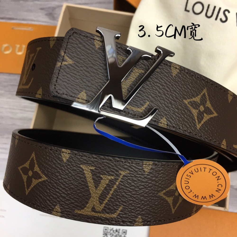 TBkicks LOU1S VU1TTON Initiales Reversible Belt Brown/Black 3.5CM