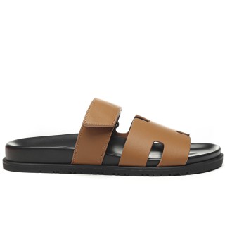 TBkicks Hermes Chypre Sandal Calfskin Leather Brown