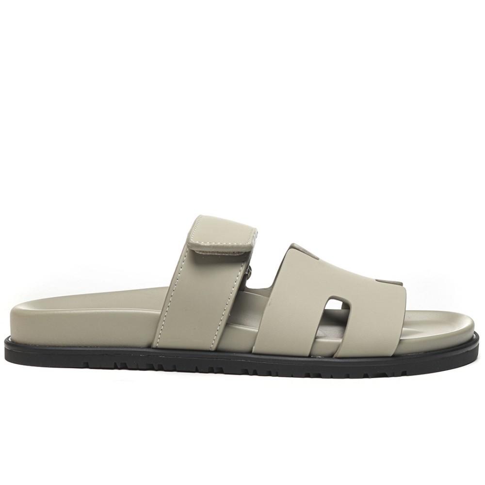 TBkicks Hermes Chypre Sandal Calfskin Leather Grey