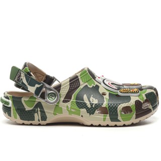 TBkicks Crocs Classic Clog A Bathing Ape ABC Camo Green