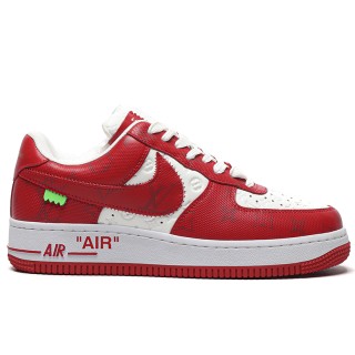 TBkicks Louis Vuitton Nike Air Force 1 Low By Virgil Abloh White Red