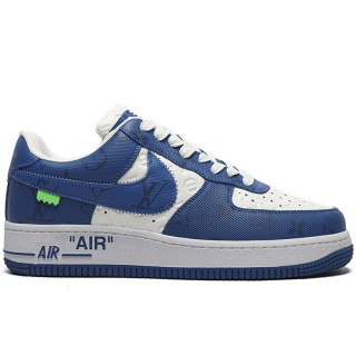TBkicksLou1s Vu1tton Nike Air Force 1 Low By Virgil Abloh White Royal