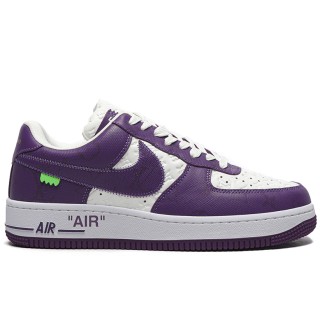 TBkicksLou1s Vu1tton Nike Air Force 1 Low By Virgil Abloh White Purple
