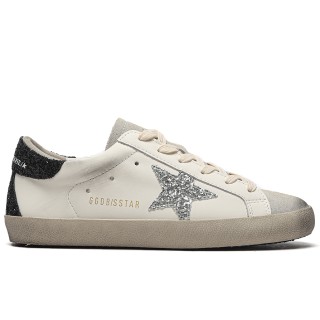 TBkicks Golden G00se Super Star Deluxe White Black Sequin