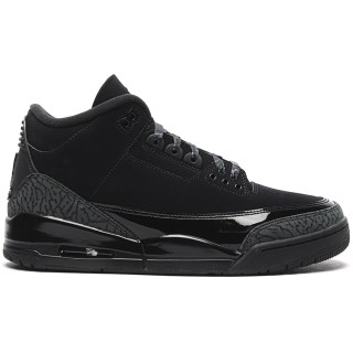 TBkicks Jordan 3 Retro Black Cat  BLACK/DARK CHARCOAL-BLACK