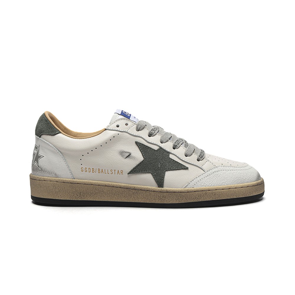 TBkicks Golden G00seBall Star Grey Suede Star White Sneakers