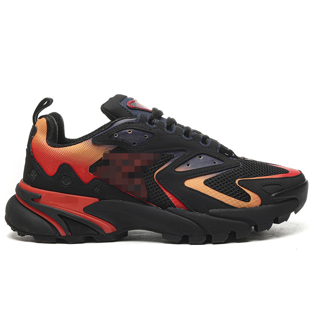 TBkicks L0*1S V*1TT0N Runner Tatic Sneaker in Black / Red Orange Gradient