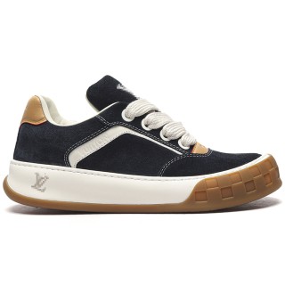 TBkicksLou1s Vu1tton ilted Sneaker Dark Navy Suede