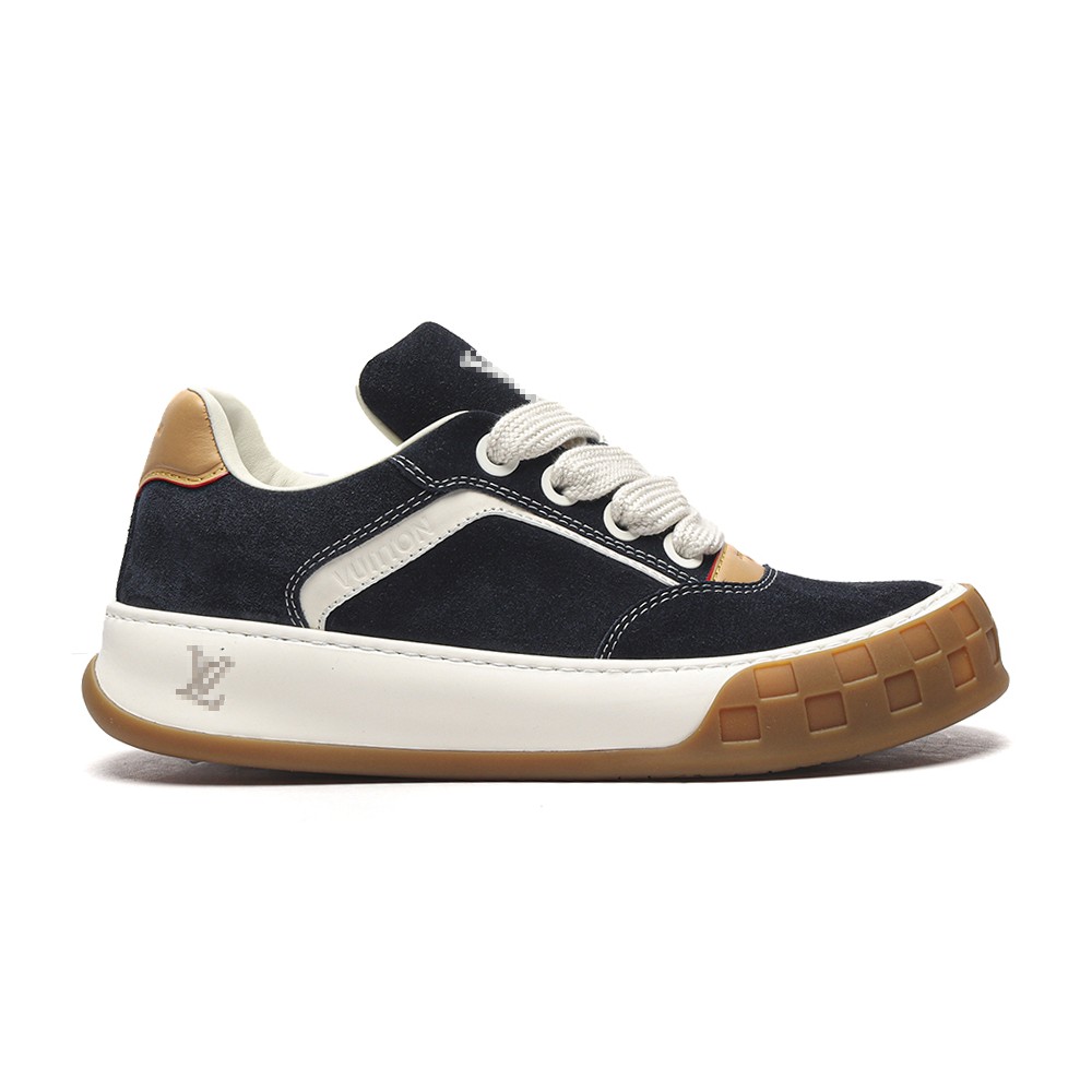 TBkicksLou1s Vu1tton ilted Sneaker Dark Navy Suede