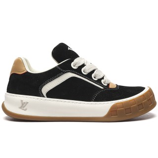 TBkicksLou1s Vu1tton Tilted Sneaker Black Suede