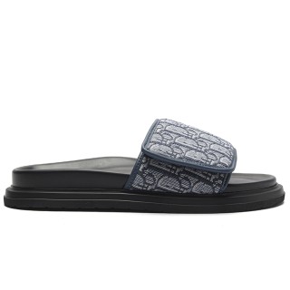 TBkicks D10R Aqua Slide Blue Oblique Jacquard