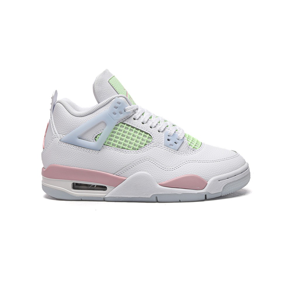 TBkicks Jordan 4 Retro Pastel Multicolor White/Pink/Green Sneaker(Women's)
