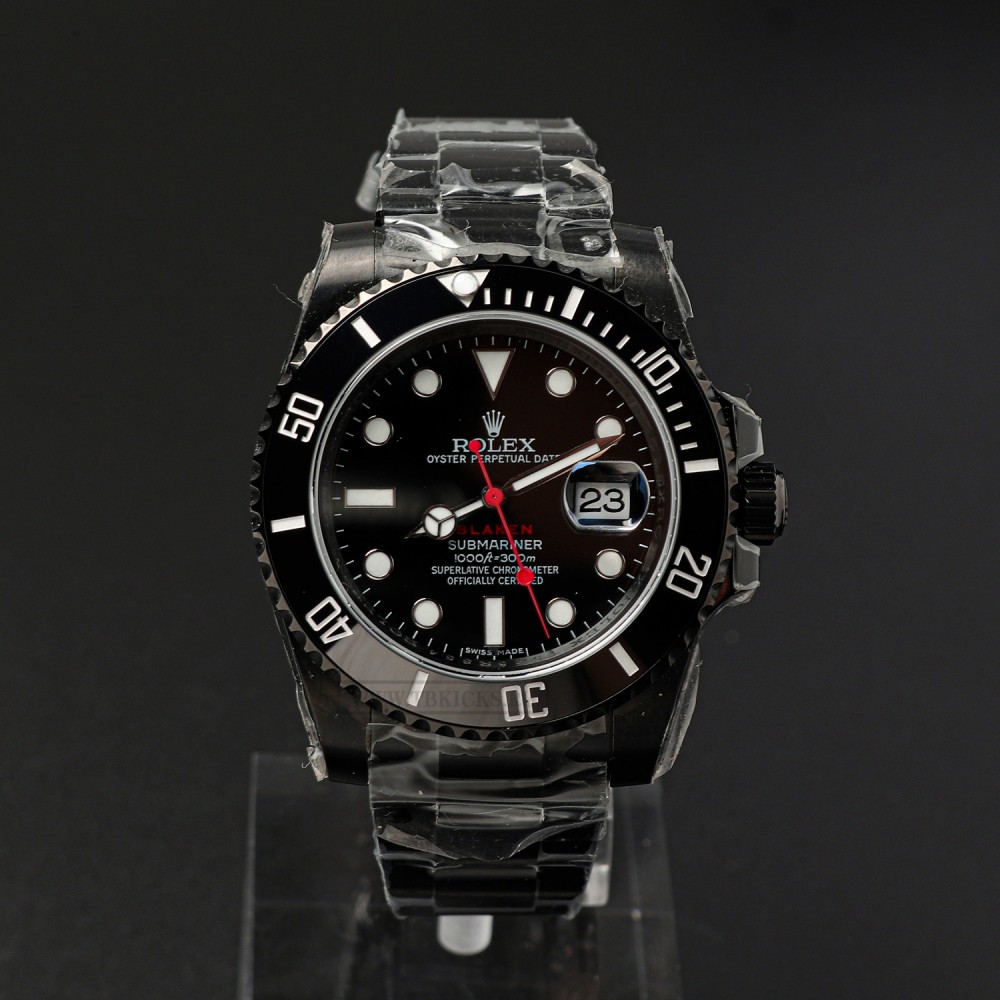 TBkicks R0lex Black Submariner Date Watch